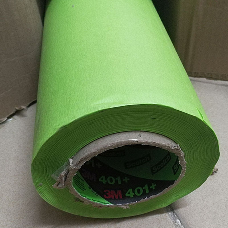 深圳批发正品3M401+绿色美纹纸胶带耐高温汽车喷漆遮蔽贴边标记无痕易手撕