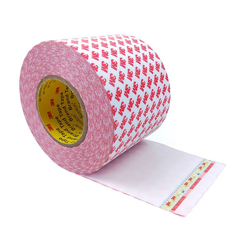 批发3M55236棉纸0.12mm厚双面胶 强粘力双面胶背胶加工 无纺布双面胶