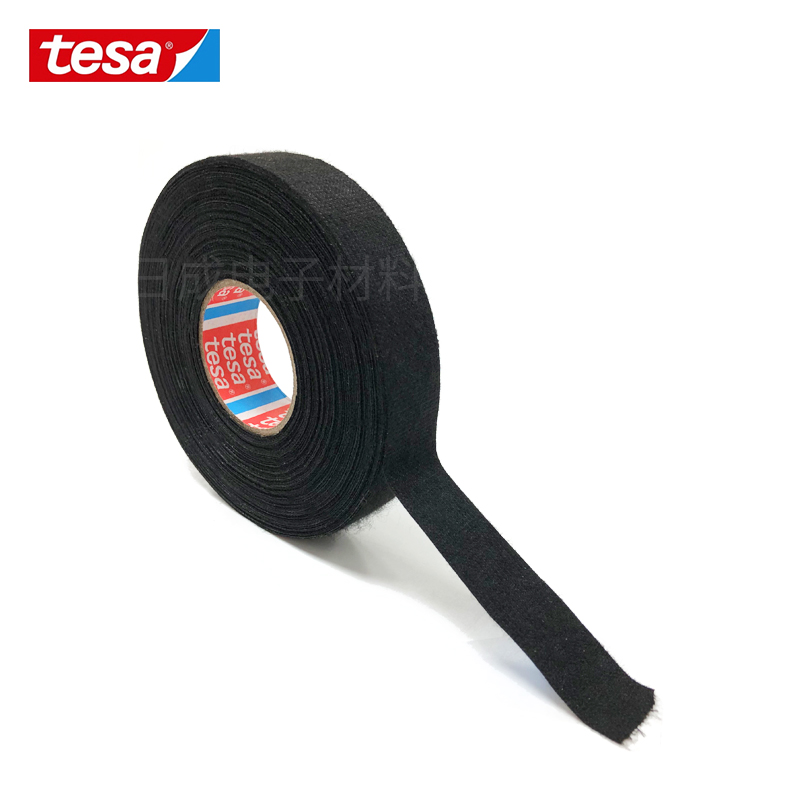深圳批发德国德莎tesa51608汽车阻燃耐高温绒布线束胶带车用隔音电工胶布
